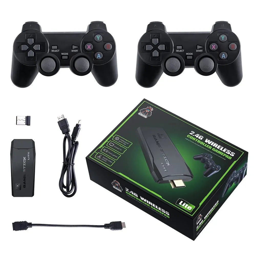 Video Game Console 2.4G Double Wireless Controller Game Stick 4K 20000 Games 64 32GB Retro Games for Children'S Christmas Gifts